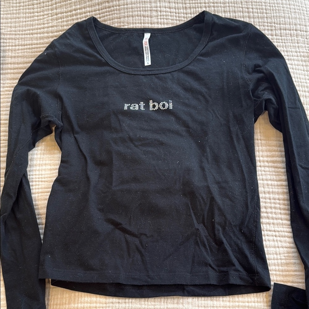 Rat Boi Cotton Basics: Black Long Sleeve Top